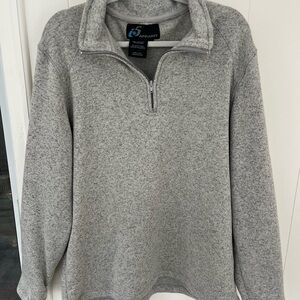 Men's Heather Gray Zip-Up Sweater